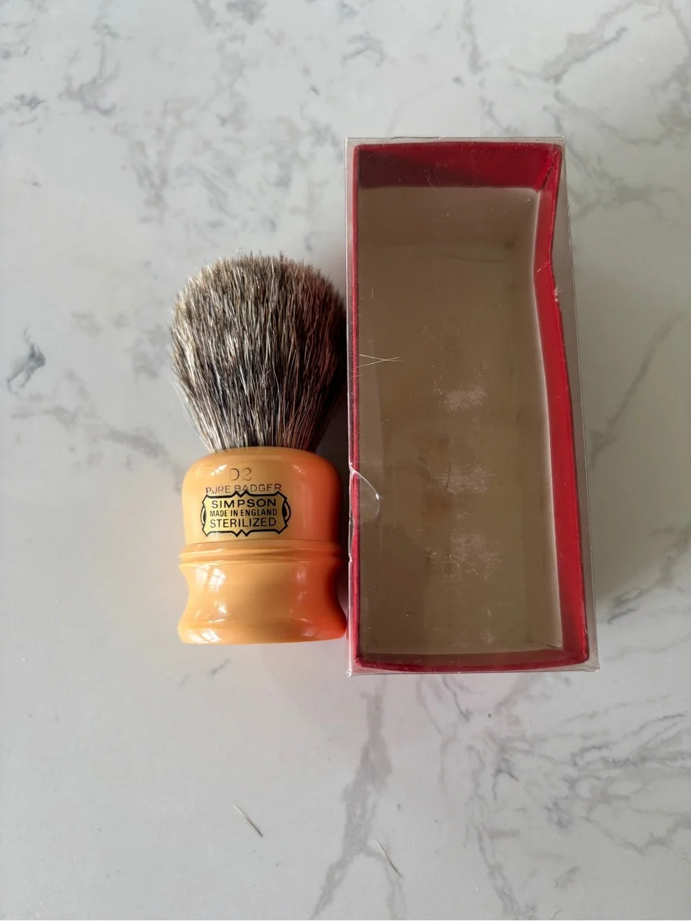 Vintage Simpson D2 Pure Badger Shave Brush